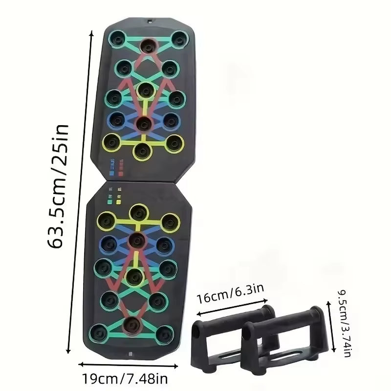Portable Foldable Push up Board Set with Handles Home Workout Fitness Tool for Chest Abdominal Arm Back Muscle Training