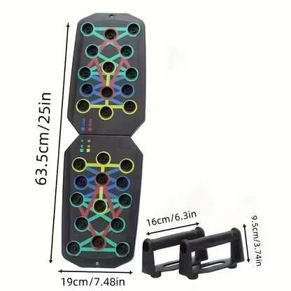 Portable Foldable Push up Board Set with Handles Home Workout Fitness Tool for Chest Abdominal Arm Back Muscle Training